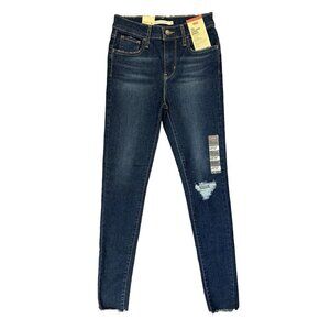Levi's 720 Womens Super Skinny Jeans Size 0 Med / W25 L30 Blue High Rise NWT $69